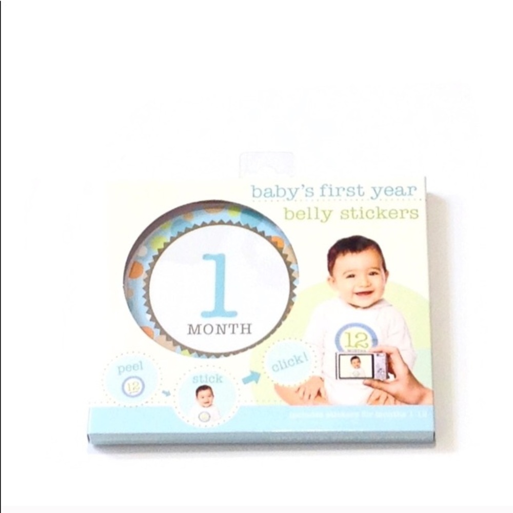 New born baby clothing 12 sticker monthly birthday